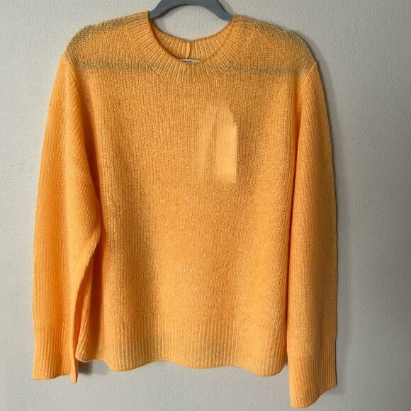 Vince Featherweight Rib Crew Neck Sweater 2X Mohair Wool Blend - Picture 2 of 13